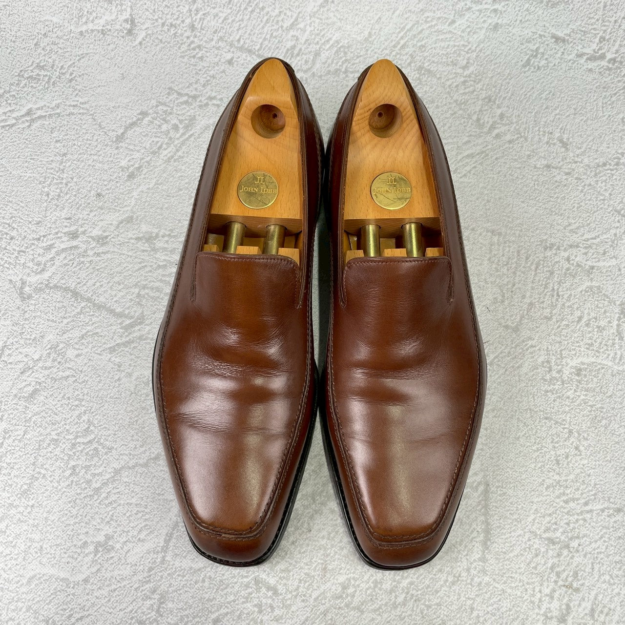 JOHN LOBB ジョンロブ BERKSHIRE バークシャー 5000ラスト ローファー スリッポン 茶 UK7.5 / 26.0cm【KI0004】