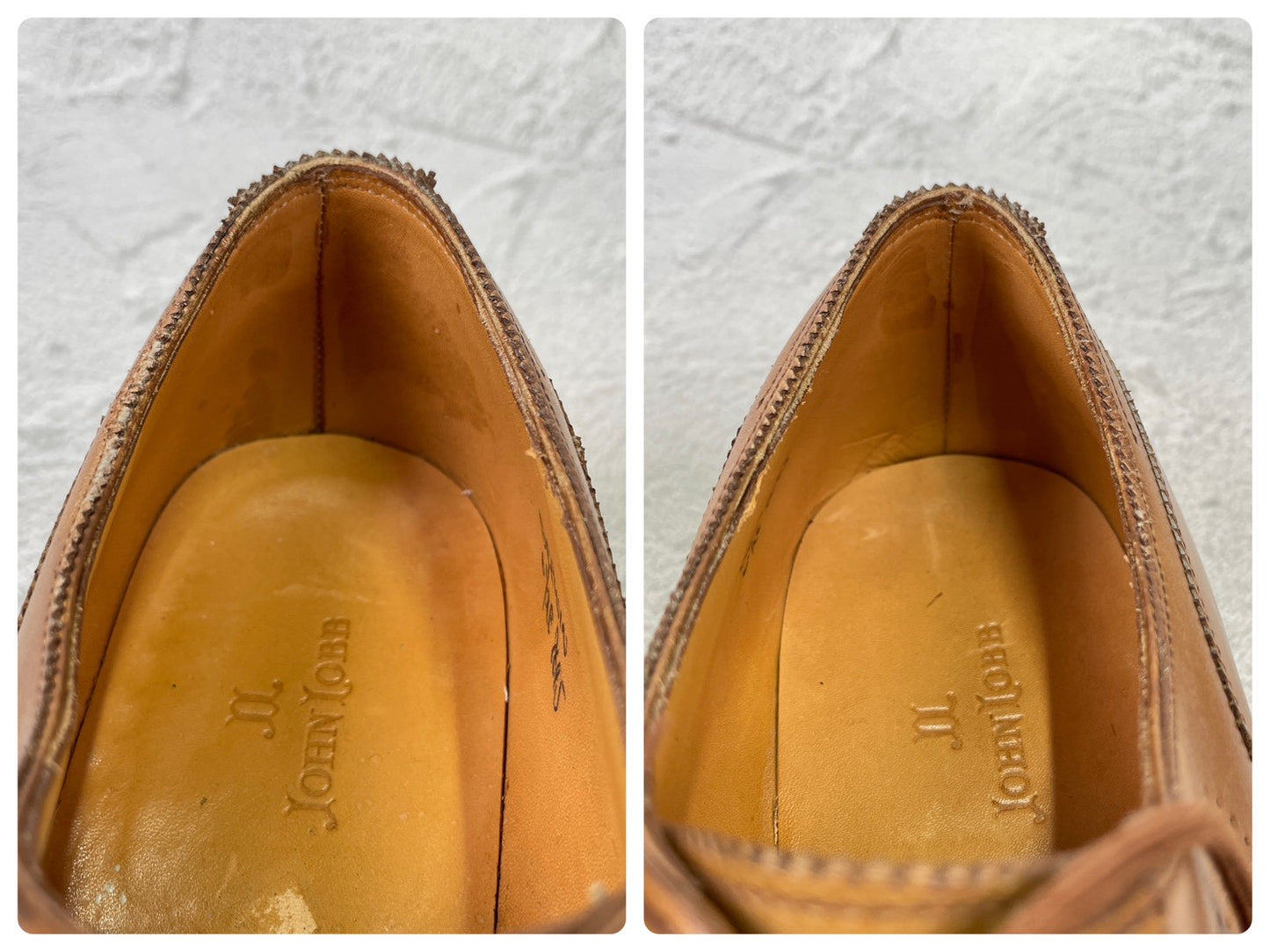 JOHN LOBB ジョンロブ 8695ラスト 内羽根 ウイングチップ 茶 ブラウン UK6.5 / 25.0cm【KI0003】