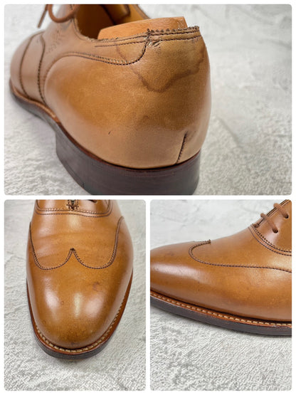 JOHN LOBB ジョンロブ 8695ラスト 内羽根 ウイングチップ 茶 ブラウン UK6.5 / 25.0cm【KI0003】