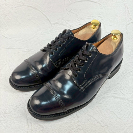 【美品】SANDERS サンダース 1128 ミリタリーダービー MILITARY DERBY 濃紺 ネイビー UK6.5 / 25.5cm相当 [W3317]