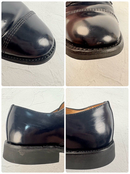 【美品】SANDERS サンダース 1128 ミリタリーダービー MILITARY DERBY 濃紺 ネイビー UK6.5 / 25.5cm相当 [W3317]
