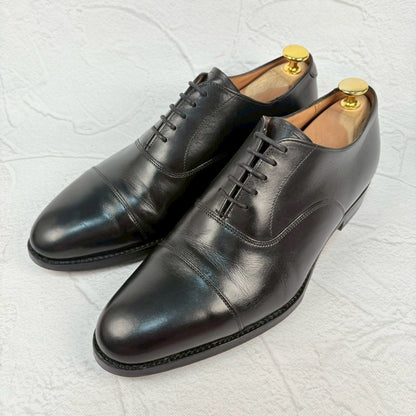 【美品 ソール修理済み】JOSEPH CHEANEY&SONS ジョセフチーニーアンドサンズ LIME ライム ストレート 内羽根 黒 ブラック UK6.5 / 25.5cm【W3342】