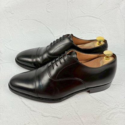 【美品 ソール修理済み】JOSEPH CHEANEY&SONS ジョセフチーニーアンドサンズ LIME ライム ストレート 内羽根 黒 ブラック UK6.5 / 25.5cm【W3342】
