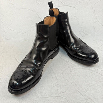 【良品】CHURCH'S チャーチ KETSBY ケッツビー サイドゴア フルブローグ 黒 36 / 23cm [W3315]
