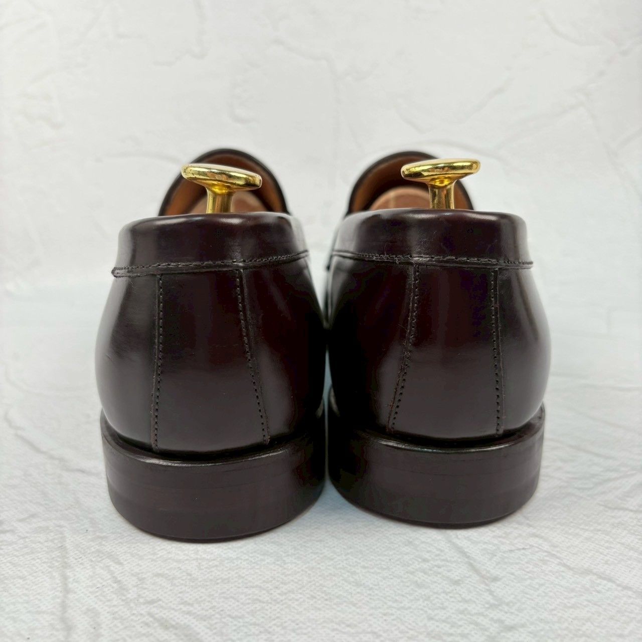 【美品・リフト交換済み】Berwick バーウィック 9628 コインローファー 濃茶 ダークブラウン UK6.5 / 25.5cm [W3322]