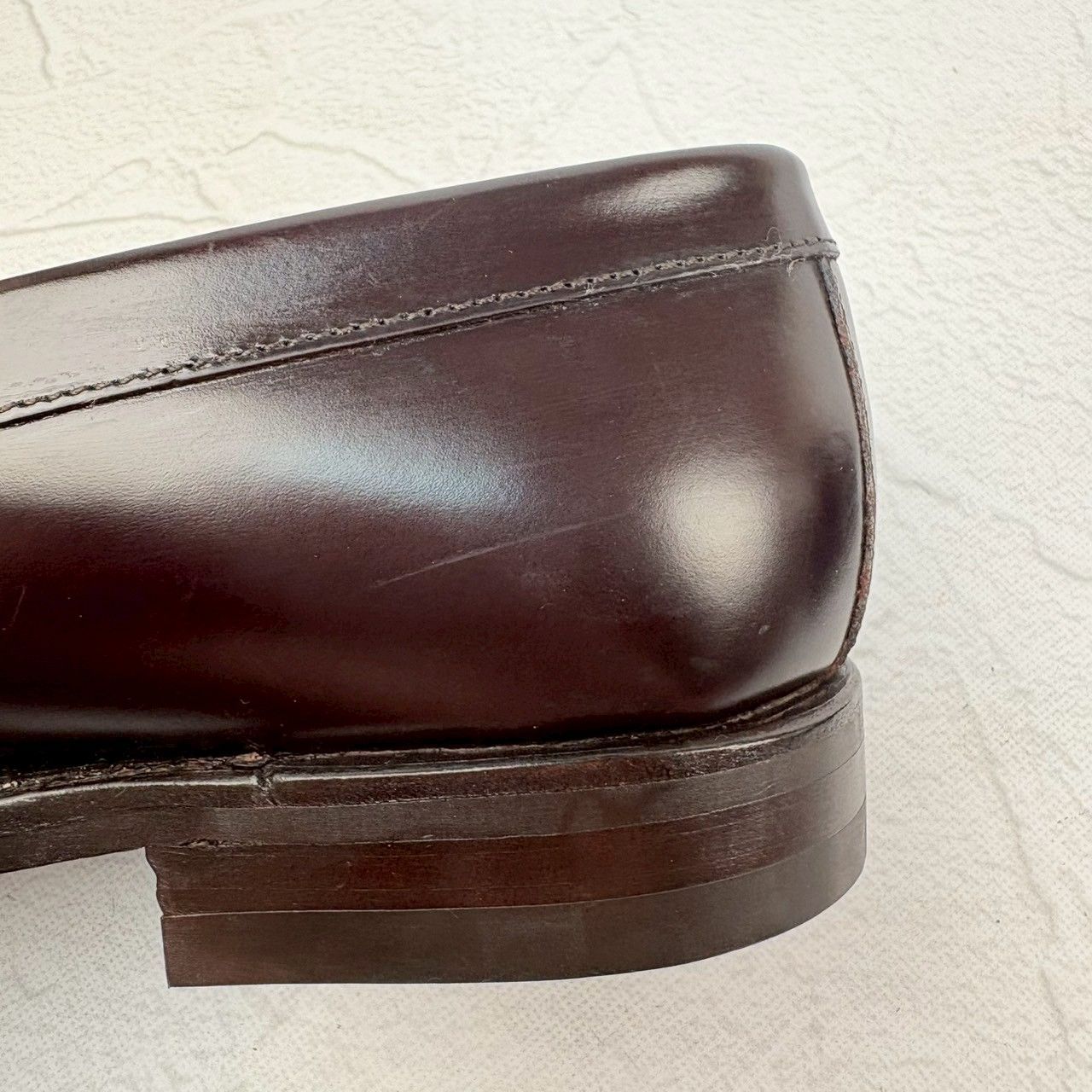 【美品・リフト交換済み】Berwick バーウィック 9628 コインローファー 濃茶 ダークブラウン UK6.5 / 25.5cm [W3322]