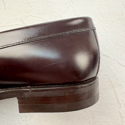 【美品・リフト交換済み】Berwick バーウィック 9628 コインローファー 濃茶 ダークブラウン UK6.5 / 25.5cm [W3322]
