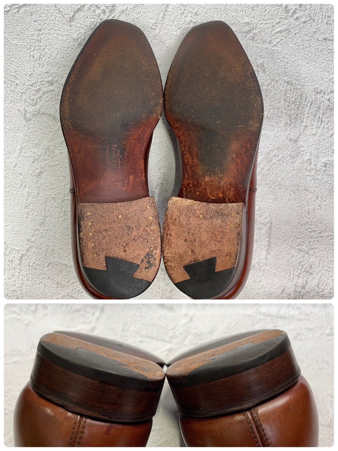 【良品】Crockett&Jones クロケットアンドジョーンズ CONWAY コンウェイ プレーン 内羽根 茶 ブラウン UK8 / 26.5cm【W3362】BROWN