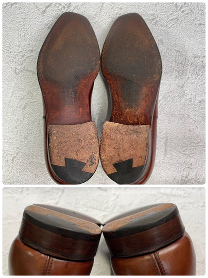 【良品】Crockett&Jones クロケットアンドジョーンズ CONWAY コンウェイ プレーン 内羽根 茶 ブラウン UK8 / 26.5cm【W3362】BROWN