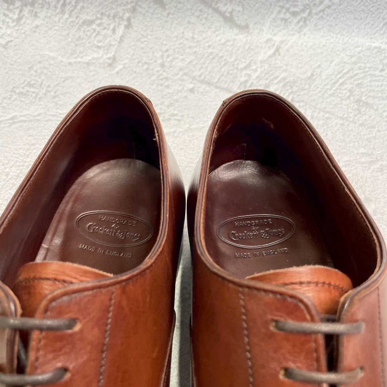 【良品】Crockett&Jones クロケットアンドジョーンズ CONWAY コンウェイ プレーン 内羽根 茶 ブラウン UK8 / 26.5cm【W3362】BROWN
