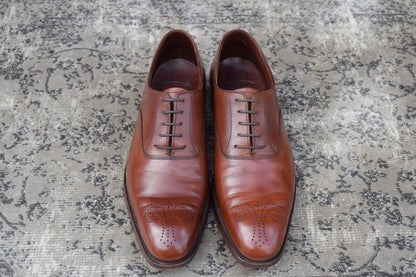 【良品】Crockett&Jones クロケットアンドジョーンズ CONWAY コンウェイ プレーン 内羽根 茶 ブラウン UK8 / 26.5cm【W3362】BROWN