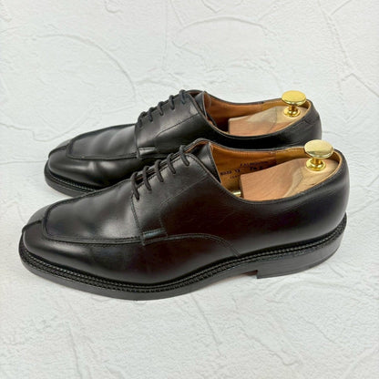 【リフト交換済み】Crockett&Jones クロケットアンドジョーンズ FALMOUTH ファルマス スクエア Vチップ 外羽根 黒 UK7.5 / 26cm [W3330]