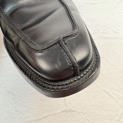 【リフト交換済み】Crockett&Jones クロケットアンドジョーンズ FALMOUTH ファルマス スクエア Vチップ 外羽根 黒 UK7.5 / 26cm [W3330]