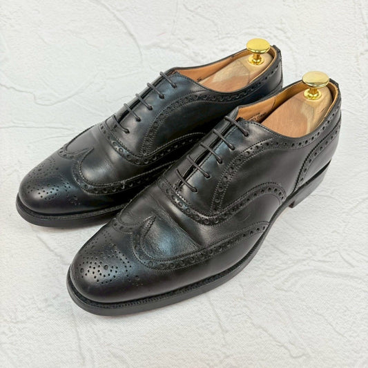 【良品・リフト交換済み】CHURCH'S チャーチ CHETWYND チェットウインド ウイング 内羽根 フルブローグ 黒 UK6 / 24.5cm [W3331]