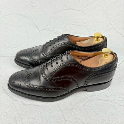 【良品・リフト交換済み】CHURCH'S チャーチ CHETWYND チェットウインド ウイング 内羽根 フルブローグ 黒 UK6 / 24.5cm [W3331]