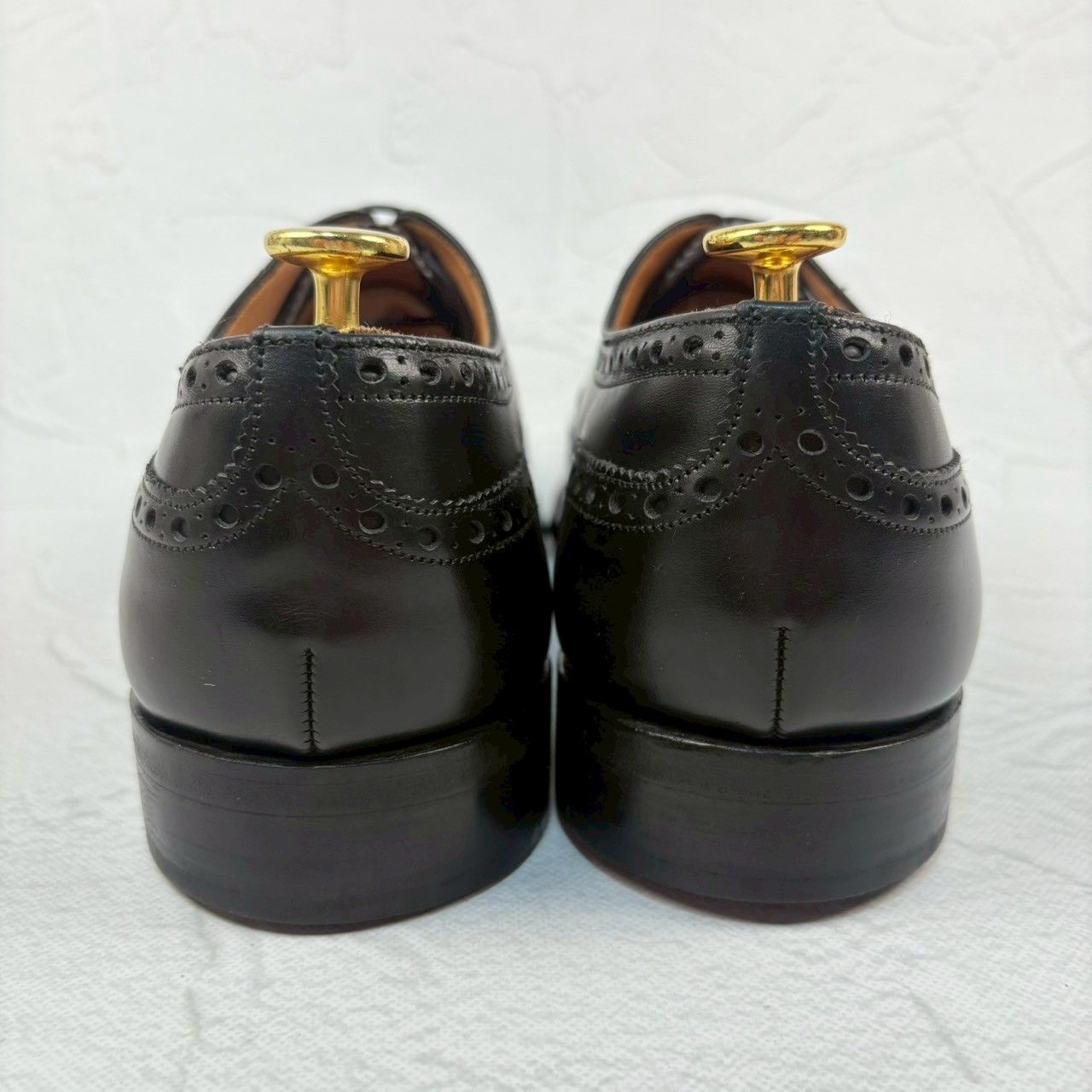 【良品・リフト交換済み】CHURCH'S チャーチ CHETWYND チェットウインド ウイング 内羽根 フルブローグ 黒 UK6 / 24.5cm [W3331]