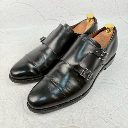 【良品】Allen Edmonds アレンエドモンズ MORA2.0 ダブルモンク 黒 8.5D / 26.5cm [W3262]