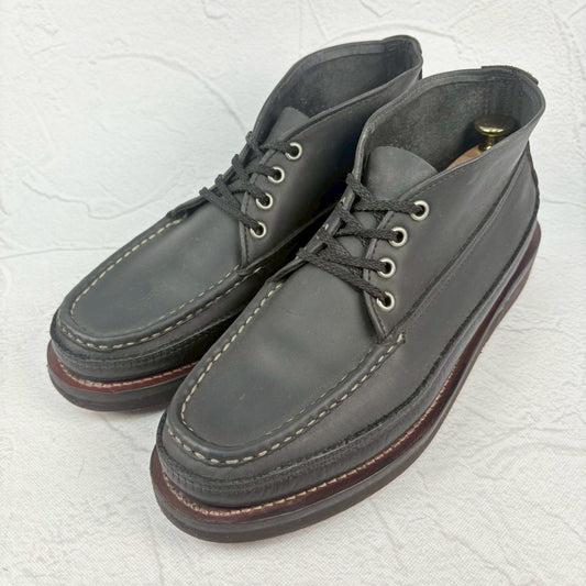 【良品】Russell Moccasin ラッセルモカシン Sporting Clays Chukka スポーティングクレーチャッカ 黒 US8 / 26~26.5cm [W3285]