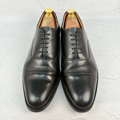 【リフト交換済み】JOSEPH CHEANEY&SONS ジョセフチーニーアンドサンズ LIME ライム ストレート 内羽根 黒 ブラック UK8 / 27.0cm【W3353】