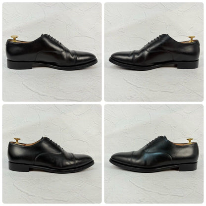 【リフト交換済み】JOSEPH CHEANEY&SONS ジョセフチーニーアンドサンズ LIME ライム ストレート 内羽根 黒 ブラック UK8 / 27.0cm【W3353】