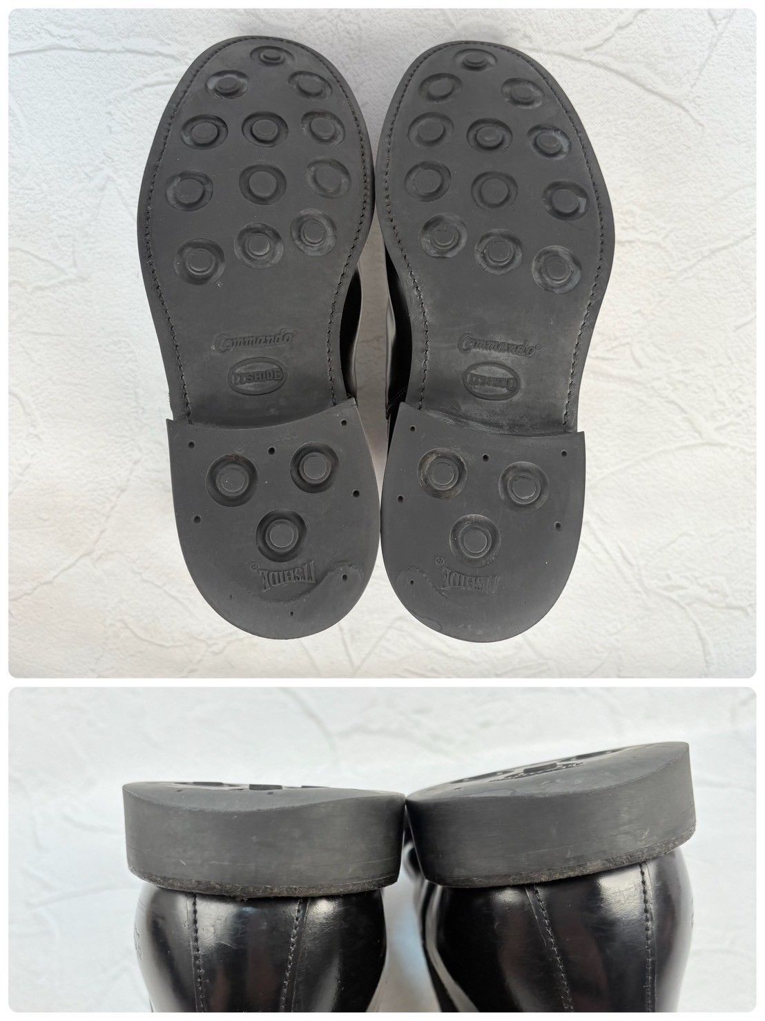 【美品】SANDERS サンダース 1140B MILITARY CAP TOE CHELSEA BOOT ミリタリー サイドゴア チェルシーブーツ 黒 ブラック UK7 / 26.0～26.5cm【W3354】