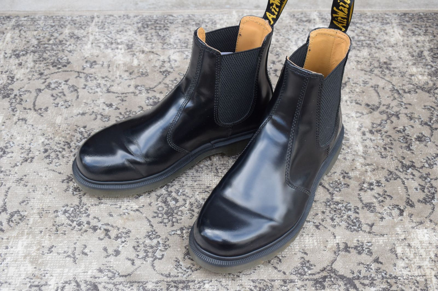 【美品】Dr.Martens ドクターマーチン 2976 サイドゴアブーツ チェルシーブーツ 黒 ブラック UK6 / 25cm【W3373】