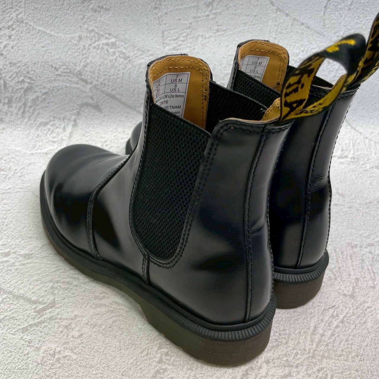 【美品】Dr.Martens ドクターマーチン 2976 サイドゴアブーツ チェルシーブーツ 黒 ブラック UK6 / 25cm【W3373】