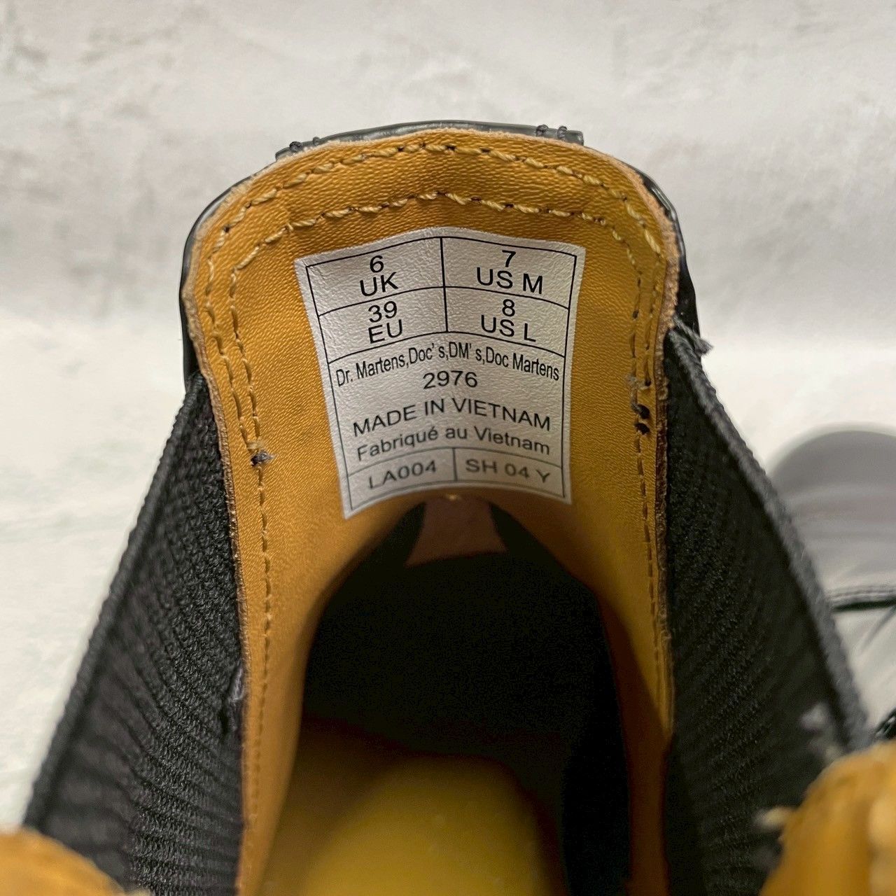【美品】Dr.Martens ドクターマーチン 2976 サイドゴアブーツ チェルシーブーツ 黒 ブラック UK6 / 25cm【W3373】