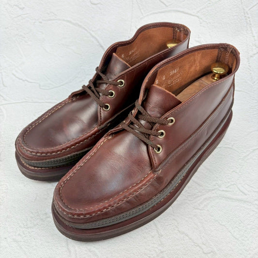 【良品】Russell Moccasin ラッセルモカシン Sporting Clays Chukka スポーティングクレーチャッカ 茶 US8 / 26~26.5cm [W3286]
