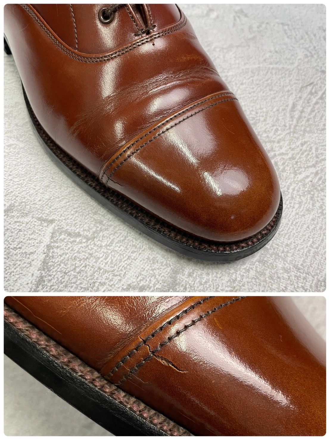 SANDERS サンダース 9802T ストレートチップ 内羽根 オックスフォード UK7.5 / 26.5~27cm【W3364】イギリス サービスシューズ