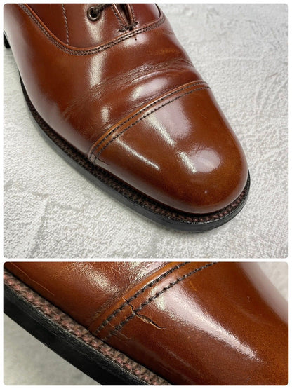 SANDERS サンダース 9802T ストレートチップ 内羽根 オックスフォード UK7.5 / 26.5~27cm【W3364】イギリス サービスシューズ