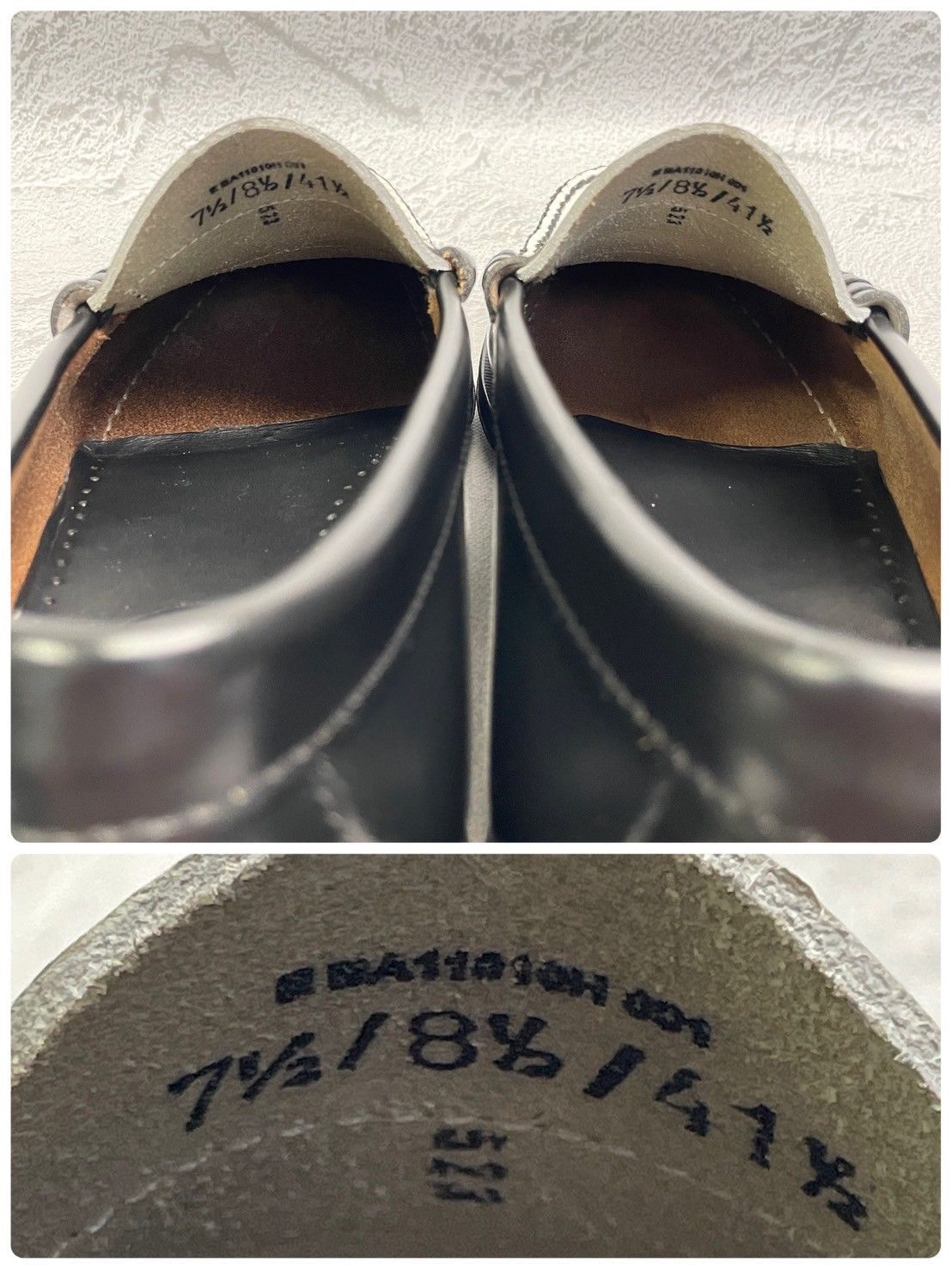 【美品】G.H.BASS ジーエイチバス BA11010H LARSON ラーソン コインローファー バイカラー 黒 ブラック 白 ホワイト UK7.5 / US8.5 / EU41.5 / 26cm【W3370】
