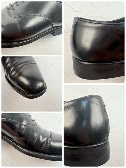Crockett&Jones クロケットアンドジョーンズ AUDLEY オードリー オックスフォード ストレート 内羽根 黒 UK6.5 / 25cm [W3316]