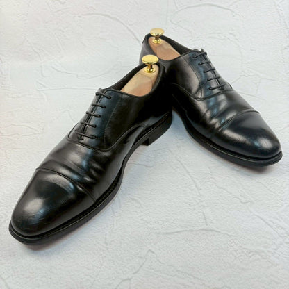 Crockett&Jones クロケットアンドジョーンズ AUDLEY オードリー オックスフォード ストレート 内羽根 黒 UK6.5 / 25cm [W3316]