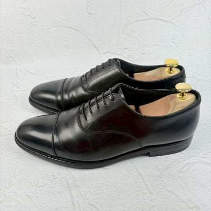 Crockett&Jones クロケットアンドジョーンズ AUDLEY オードリー オックスフォード ストレート 内羽根 黒 UK6.5 / 25cm [W3316]