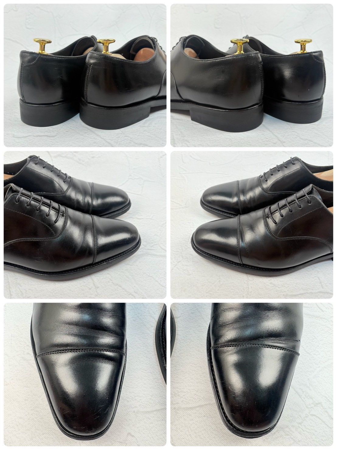 Crockett&Jones クロケットアンドジョーンズ AUDLEY オードリー オックスフォード ストレート 内羽根 黒 UK6.5 / 25cm [W3316]