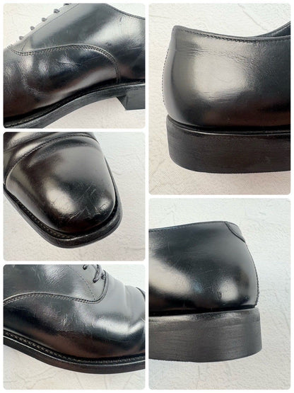 Crockett&Jones クロケットアンドジョーンズ AUDLEY オードリー オックスフォード ストレート 内羽根 黒 UK6.5 / 25cm [W3316]