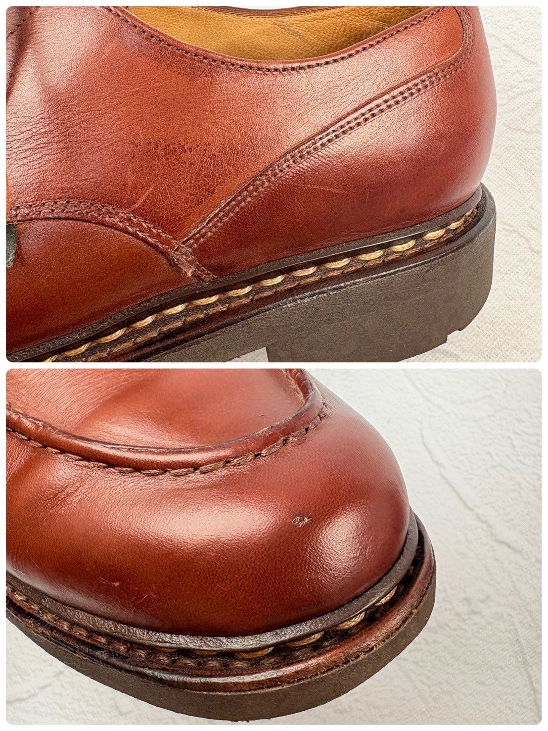 【良品】Paraboot パラブーツ CHAMBORD シャンボード Uチップ 外羽根 茶 ブラウン UK6 / 24.5cm【W3341】