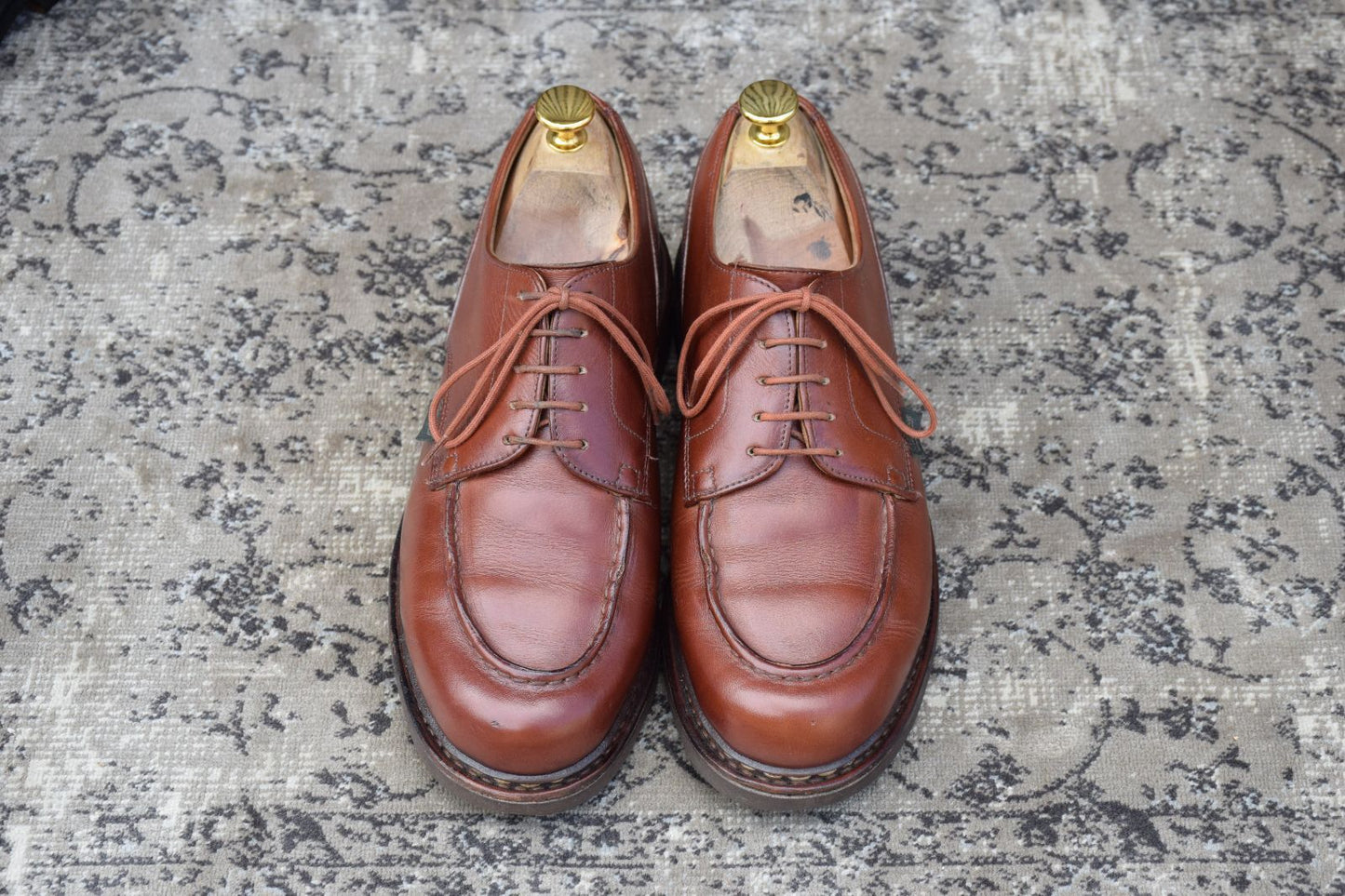 【良品】Paraboot パラブーツ CHAMBORD シャンボード Uチップ 外羽根 茶 ブラウン UK6 / 24.5cm【W3341】