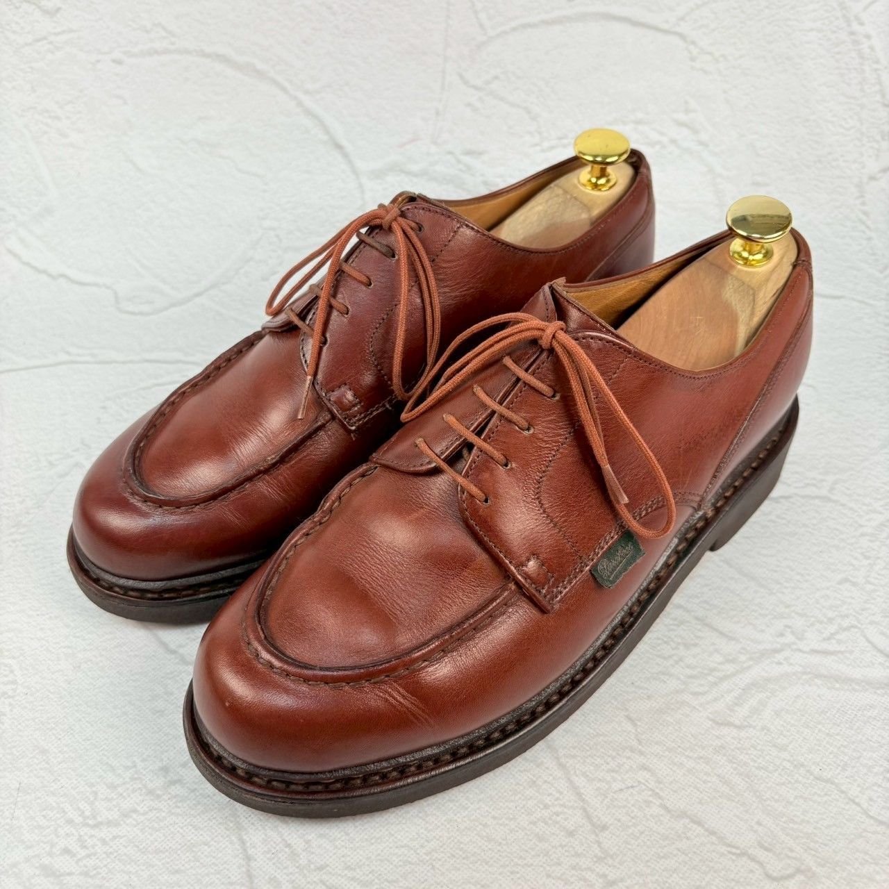 【良品】Paraboot パラブーツ CHAMBORD シャンボード Uチップ 外羽根 茶 ブラウン UK6 / 24.5cm【W3341】