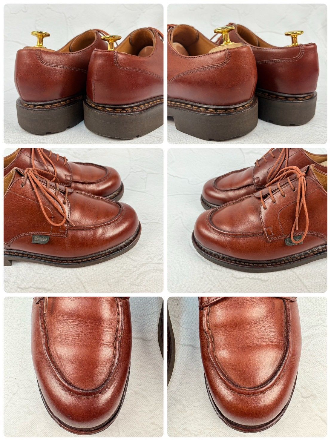 【良品】Paraboot パラブーツ CHAMBORD シャンボード Uチップ 外羽根 茶 ブラウン UK6 / 24.5cm【W3341】