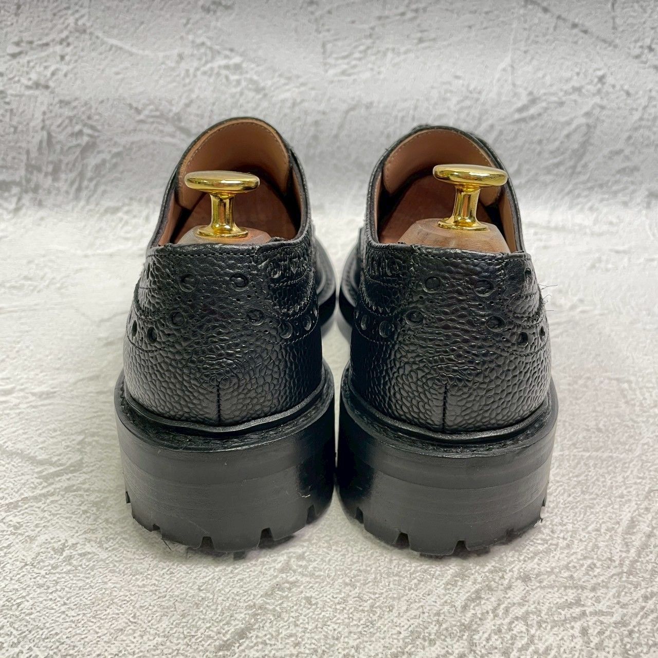 【未使用】JOSEPH CHEANEY&SONS ジョセフチーニーアンドサンズ AVON エイボンC ウィング 外羽根 フルブローグ メダリオン 黒 ブラック UK5 / 24cm【W3374】