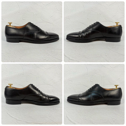 【リフト交換済み】Crockett&Jones クロケットアンドジョーンズ Hallam ハラム ストレート 内羽根 黒 ブラック UK6.5 / 25.0cm【W3350】