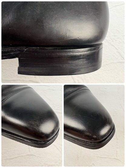 【リフト交換済み】Crockett&Jones クロケットアンドジョーンズ Hallam ハラム ストレート 内羽根 黒 ブラック UK6.5 / 25.0cm【W3350】