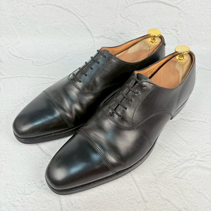 【リフト交換済み】Crockett&Jones クロケットアンドジョーンズ Hallam ハラム ストレート 内羽根 黒 ブラック UK6.5 / 25.0cm【W3350】