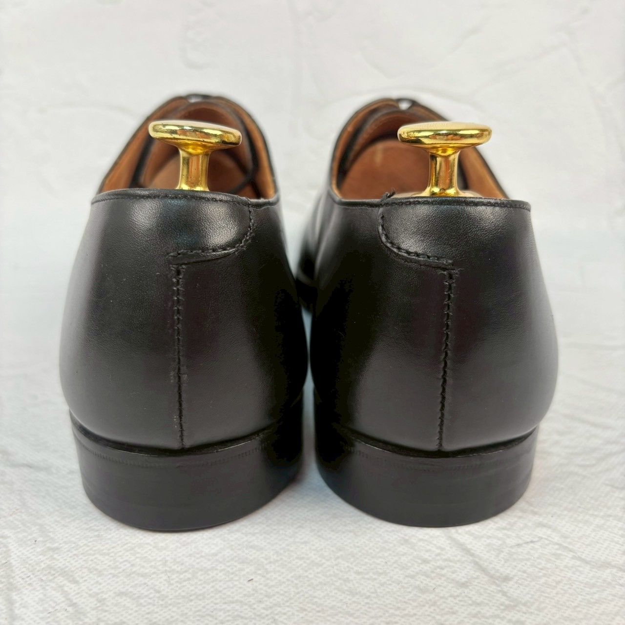 【リフト交換済み】Crockett&Jones クロケットアンドジョーンズ Hallam ハラム ストレート 内羽根 黒 ブラック UK6.5 / 25.0cm【W3350】
