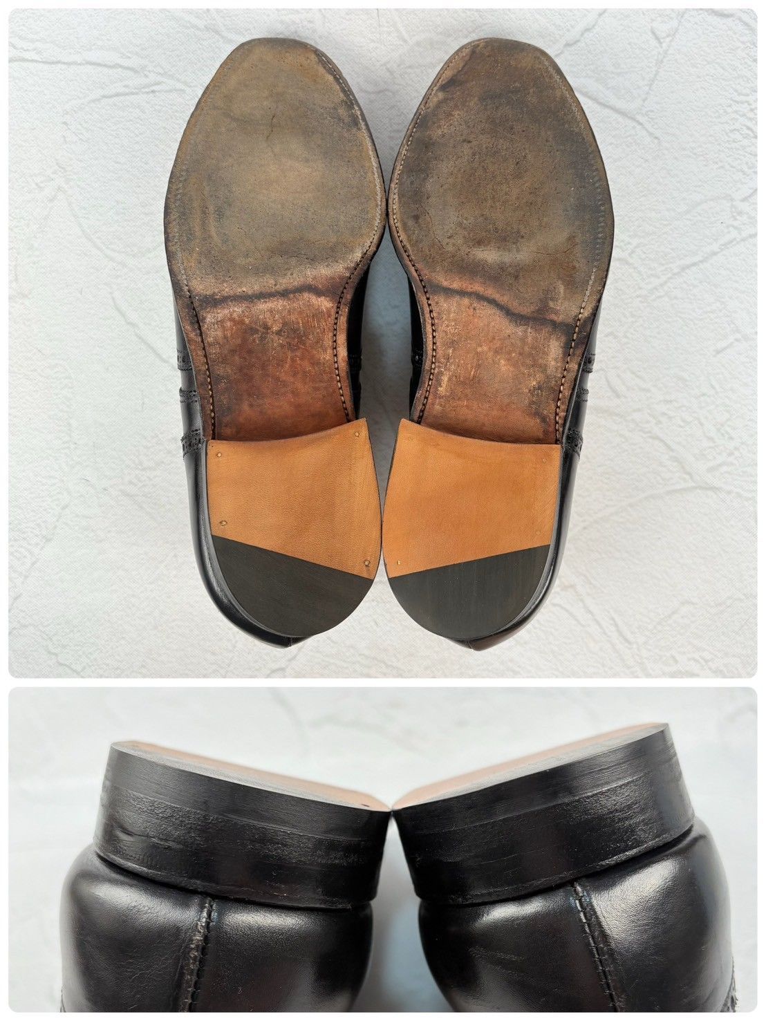 【良品】Crockett&Jones クロケットアンドジョーンズ ウイングチップ 外羽根 黒 UK8.5 / 27cm [W3268]