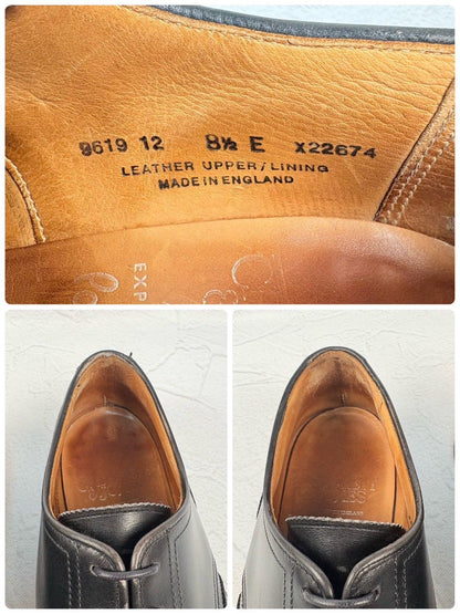 【良品】Crockett&Jones クロケットアンドジョーンズ ウイングチップ 外羽根 黒 UK8.5 / 27cm [W3268]