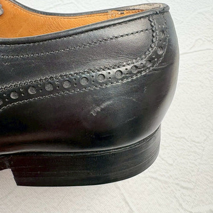 【良品】Crockett&Jones クロケットアンドジョーンズ ウイングチップ 外羽根 黒 UK8.5 / 27cm [W3268]