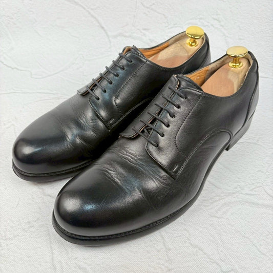 【美品】chausser ショセ プレーン 外羽根 日本製 黒 25 [W3251]